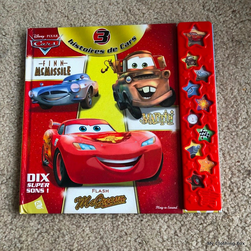 Disney Pixar Cars French book with 10 interactive button – My Clothing Box